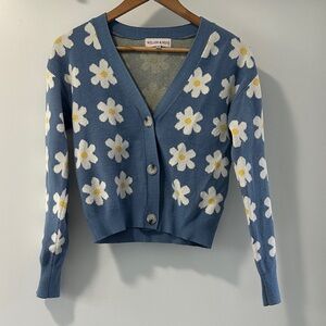 Women’s Blue Daisy Cardigan